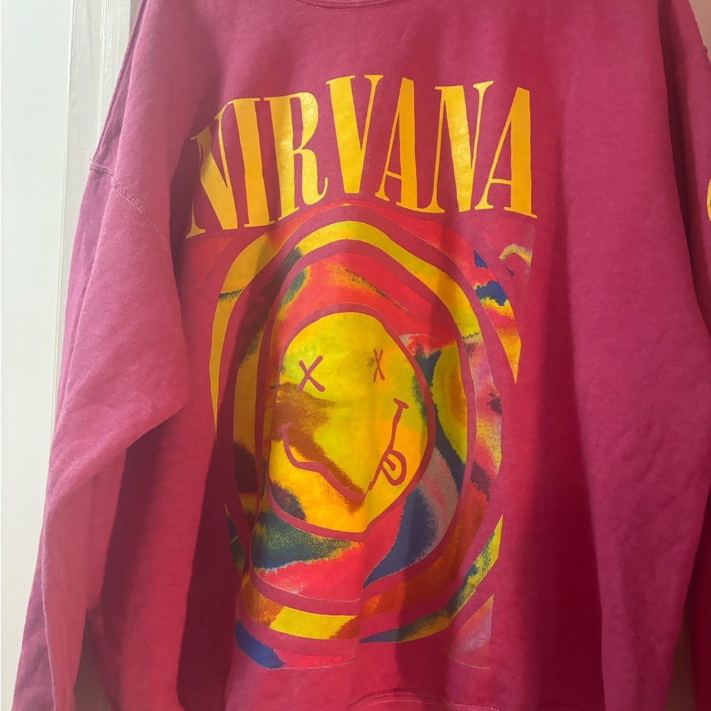 NIRVANA Pink Logo Sweatshirt